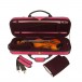 Tom and Will 3/4 Violin Case, Burgundy Open