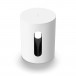 Sonos Sub Mini - White from above with view of inward firing woofers