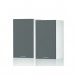 Bowers & Wilkins 607 S2 AE Bookshelf Speakers, White Front View With Covers