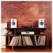 Bowers & Wilkins 607 S2 AE Bookshelf Speakers, White Lifestyle View