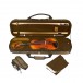 Tom and Will 4/4 Violin Case, Brown open