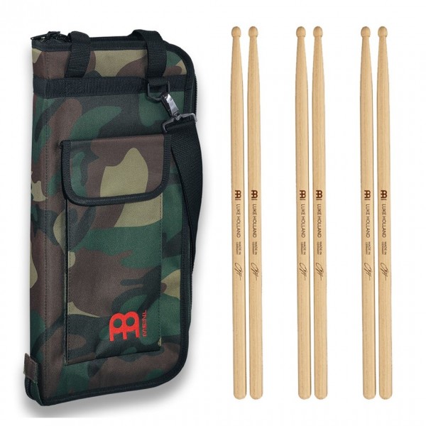 Meinl Stick Bag & Luke Holland Signature Drumsticks, Camouflage