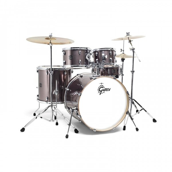 Gretsch Energy 22" Drum Kit w/ Hardware & Paiste 101 Set, Grey Steel - Without Stool