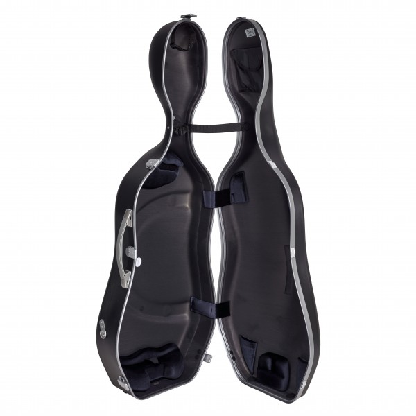BAM Hightech Supreme Cello Case, Black with Silver Handle