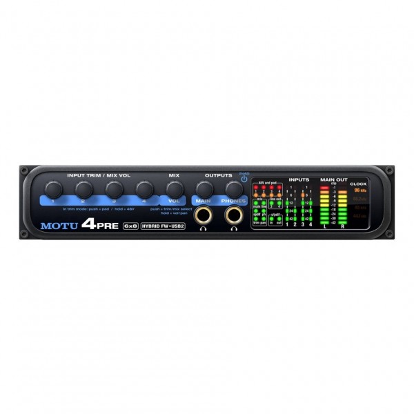 MOTU 4Pre Hybrid Interface - Front View 