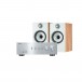 Yamaha A-S501 Amplifier Silver with Bowers & Wilkins 606 S2 AE Bookshelf Speakers, Oak Full View