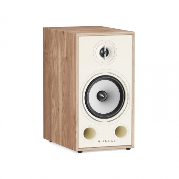 Triangle Borea BR03 Bookshelf Speakers (Pair), Light Oak six-inch midrange cellulose drivers