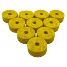 Ahead Yellow Wool Cymbal Felts, 10 Pack