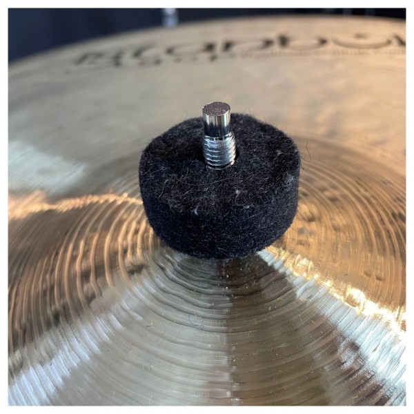 Ahead Jet Black Wool Cymbals Felts, 10 Pack - Mounted Example
