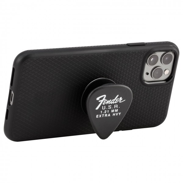 Fender Phone Grip, Black - On Phone