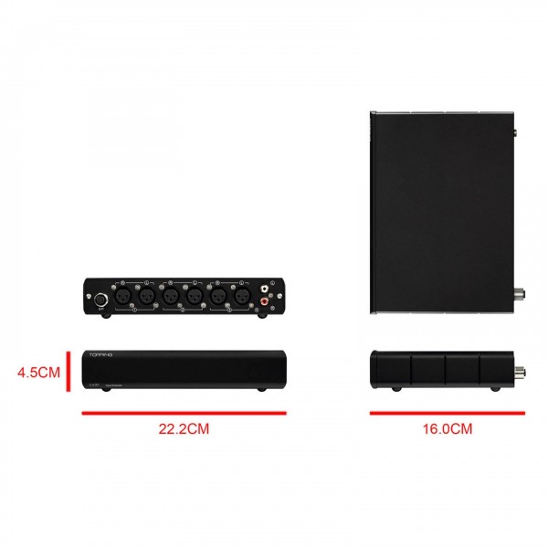 Topping Ext 90 (Black) dimensions chart