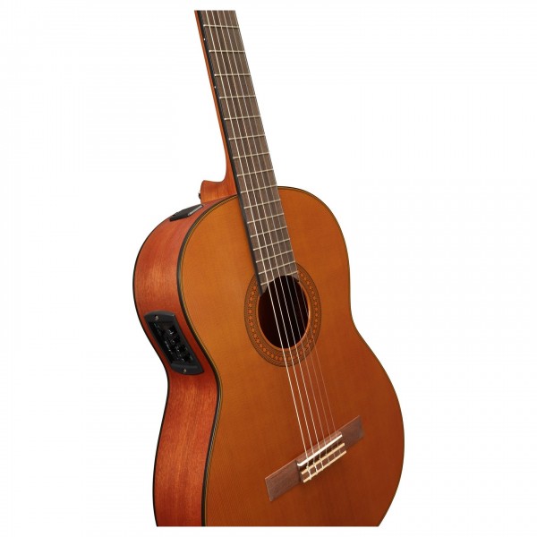 Yamaha CGX122M Classical Electro Acoustic, Cedar Natural angle 2 