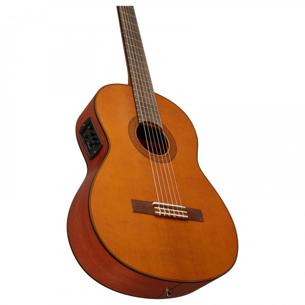 Yamaha CGX122M Classical Electro Acoustic, Cedar Natural angle 3 