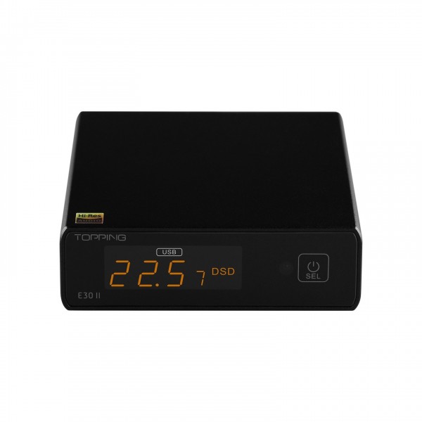 Topping E30 II Desktop DAC, Black front view