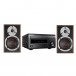 Denon RCD-M41 DAB, Black w/ DALI Spektor 1 Speakers, Walnut