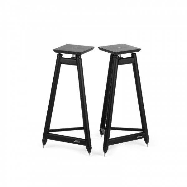 Solidsteel SS-6 Speaker Stand, Black (Pair) Front View