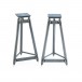 Solidsteel SS-6 Speaker Stand, Raw (Pair) Front View
