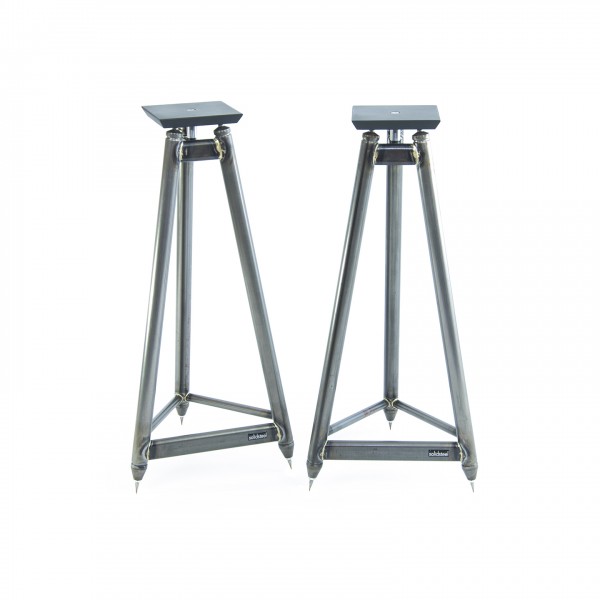 Solidsteel SS-7 Speaker Stand, Raw (Pair) Front View