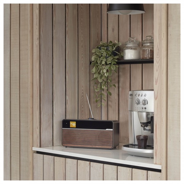 Ruark R2 MK4, Espresso perched on shelf
