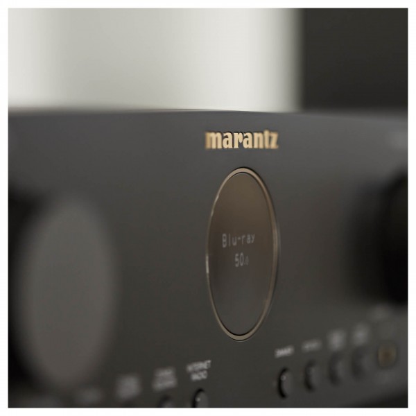 Marantz Cinema 70s AV Receiver, Black closeup shot
