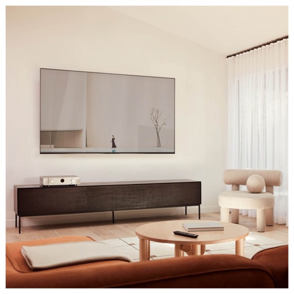 Marantz Cinema 70s AV Receiver, Silver in living room environment