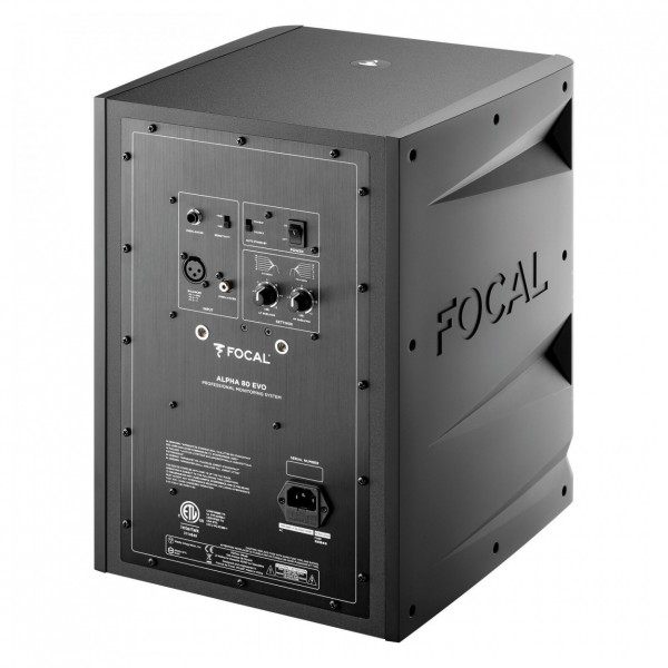 Focal Alpha 80 Evo Active Studio Monitor - Back Angled