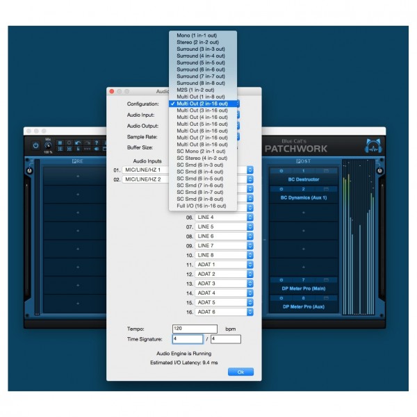 Blue Cat Patchwork - Up to 16 channels