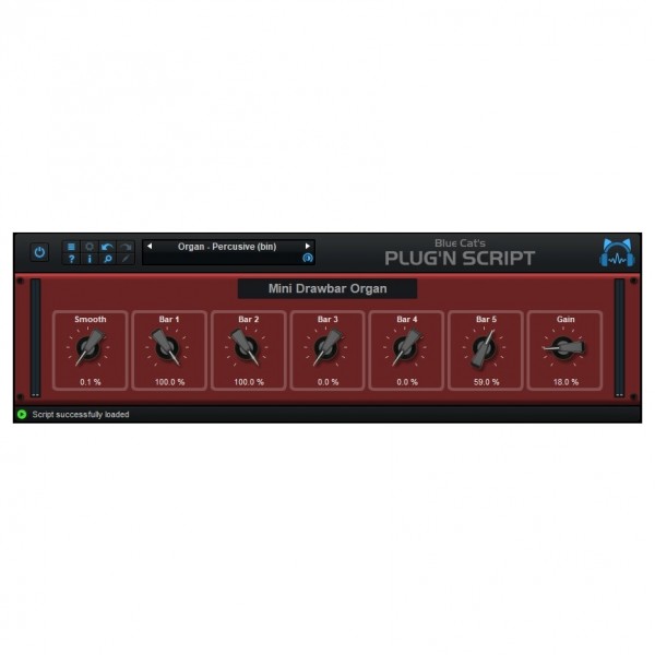Blue Cat PlugNScript - Organ Plugin Script