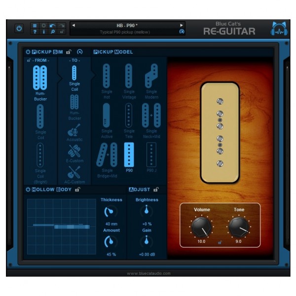 Blue Cat Re-Guitar - P90