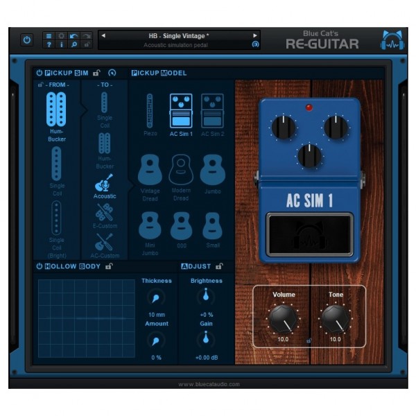 Blue Cat Re-Guitar - Acoustic Pedal 