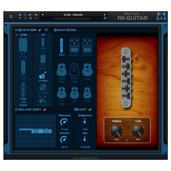 Blue Cat Re-Guitar - Piezo
