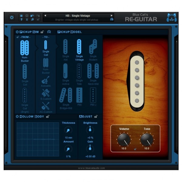 Blue Cat Re-Guitar - Vintage Single Coil