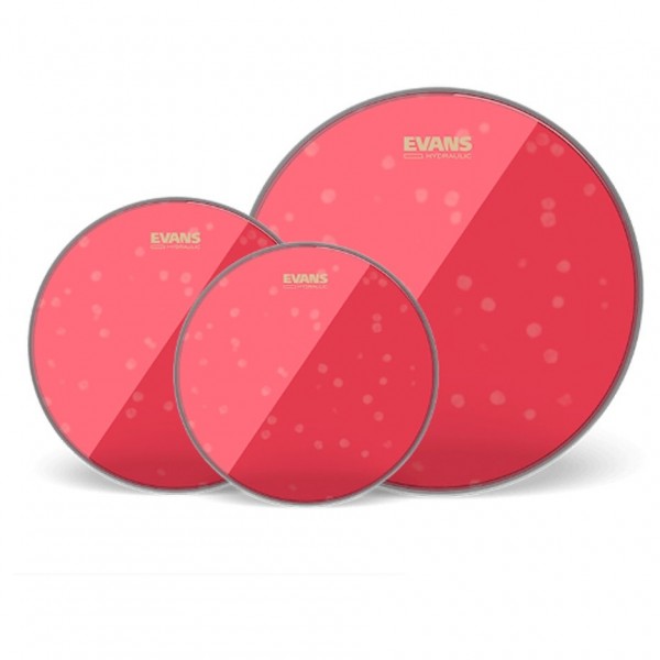 Evans Hydraulic Red Fusion Pack (10",12",14") & 14" UV1 Snare Batter - Hydraulic Drum Head Pack