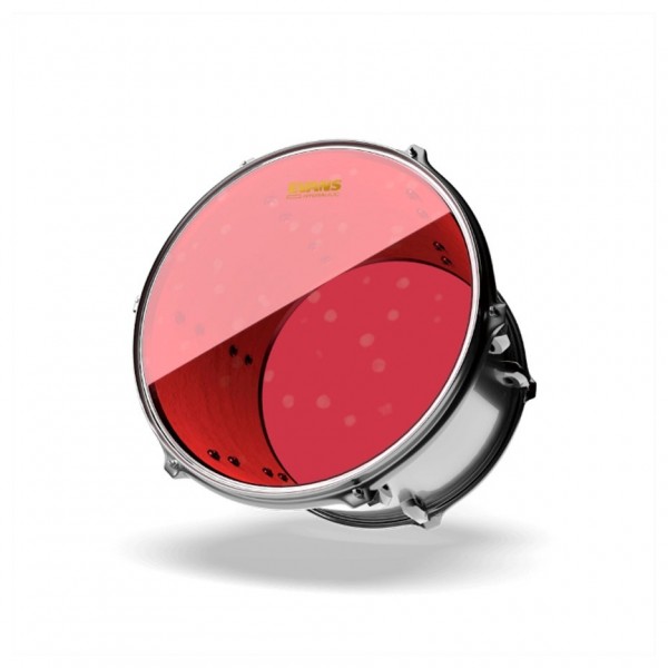 Evans Hydraulic Red Fusion Pack (10",12",14") & 14" UV1 Snare Batter - Drum-mounted Example