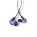 Zvukovo izolované slúchadlá Shure SE215 s káblom RMCE UNI fialovej farby
