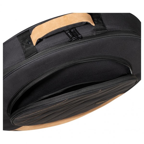 Meinl 22” Classic Woven Cymbal Bag, Black - Exterior Pocket Open