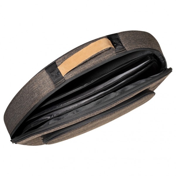 Meinl 22” Classic Woven Cymbal Bag, Mocha Tweed - Main Compartment Open