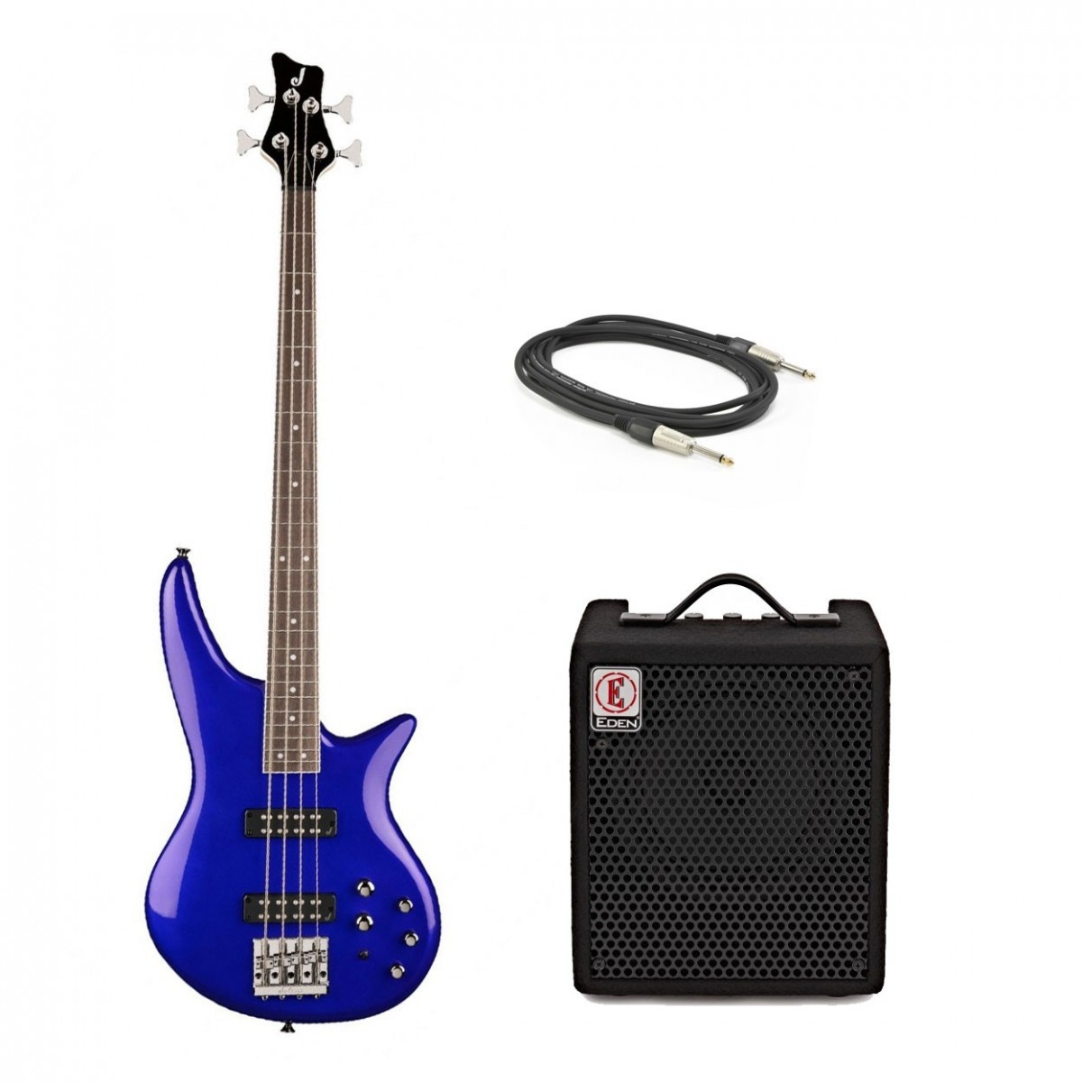 Jackson Js Series Spectra Bass Js3 Indigo Blue And Eden Ec8 20 W Combo