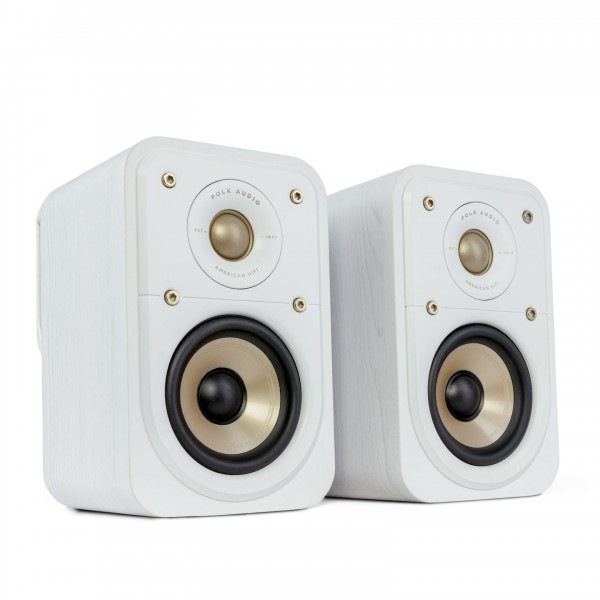 POLK Signature Elite ES10 Surround Speaker Pair - White, Angle 1