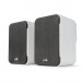 POLK Signature Elite ES10 Surround Speaker Pair - White, Angle 2 Grille