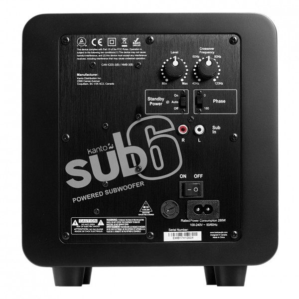 SUB6 Subwoofer - Rear