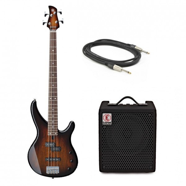 Yamaha TRBX174EW Bass, Tobacco Brown Sunburst & Eden EC8 Bass Combo