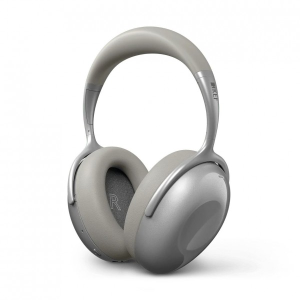 KEF MU7 Wireless Headphones, Silver Grey
