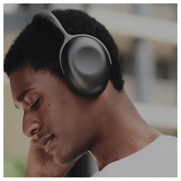 KEF MU7 Wireless Headphones, Charcoal Grey - Lifestyle 1