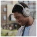 KEF MU7 Wireless Headphones, Silver Grey - Lifestyle 2