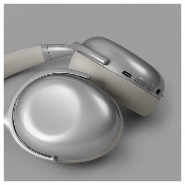 KEF MU7 Wireless Headphones, Silver Grey at AV.com
