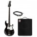 Yamaha BB 234 4-String Bass Guitar, Black & Eden EC10 Bass Combo