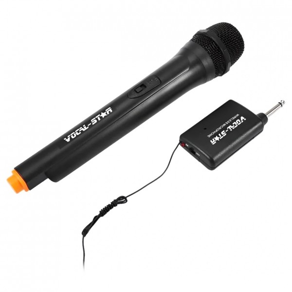 Vocal-Star WM1 Single Wireless Karaoke Microphone - Angled