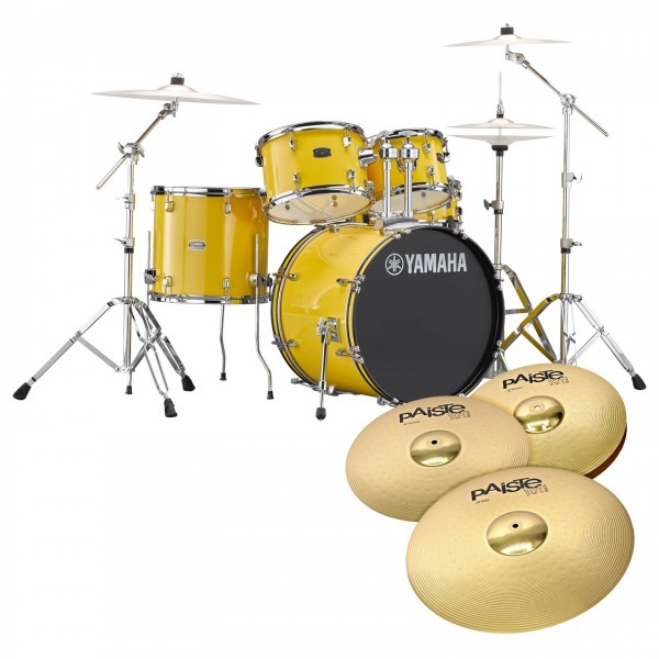 Yamaha Rydeen 20" Drum Kit w/Cymbals, Mellow Yellow