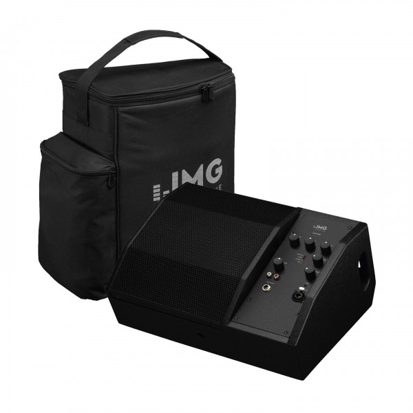 IMG Stageline Flat-M8 Active 2-Way Stage Monitor and Bag